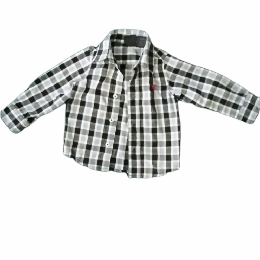 Long sleeve plaid shirt 18M